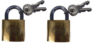 Padlock Brass Heavy Duty 38mm Twin Pack $22.98